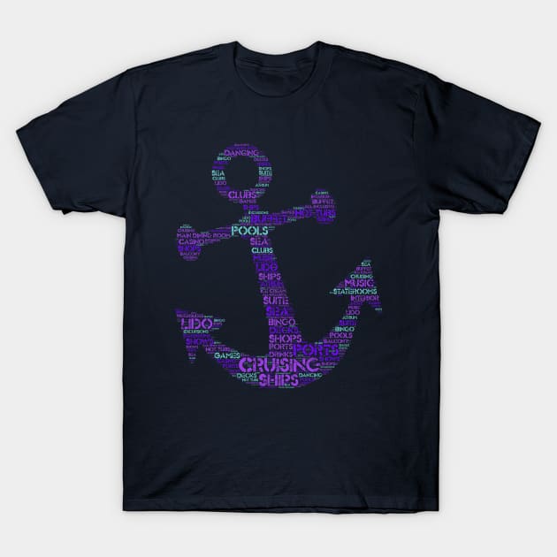 Colorful Cruising Anchor T-shirt T-Shirt by kdspecialties